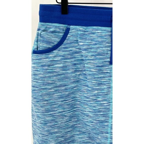 T By Talbots Womens Skort Athletic Skirt Short Large Heathered Blue Pockets - Picture 2 of 7